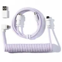 Keychron Coiled Aviator Cable 8K, Lilla, 176 m, 1 stykker, Coiled, Flettet, USB Type-C, Pilot