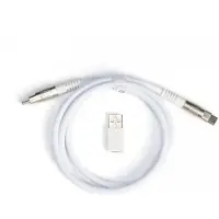Keychron Dobbeltsleevet Geek USB 8K-kabel (White) - Tastaturkabel - Hvit
