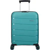 American Tourister Air Move, Tralle, Hard overflate, Teal, Kabin, 4 hjul, Spinnehjul