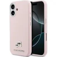 Karl Lagerfeld iPhone 17 Karl and Choupette Heads Pins-deksel - MagSafe-kompatibelt - rosa