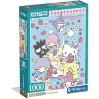 Clementoni Puslespill Hello Kitty - Compact Box, 1000 brikker 2D Puslespill