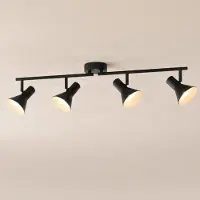 NOLA downlight Milia, 4 lyskilder, svart, 79 cm, E14