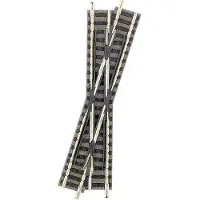 Fleischmann piccolo 9163 (med ballast) kryss, høyre 111 mm 15°