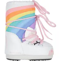 Moon Boot for girl. 80D3400270 Icon Unicorn Boots white (35/38), Flat, Laces, Casual, children's fashion