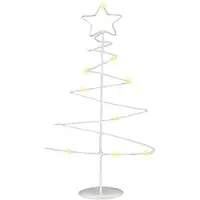 Wellhome Juletre Med Stjerne 46 Led-lys Og Tidsur 24x10x53 Cm