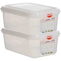Denox Gastronorm 1/4 H100 Mm Oppbevaringsboks 2.8l 2 Enheter