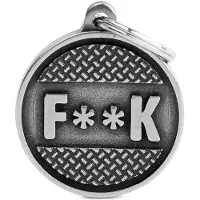 My Family Bronx Stor Sirkel Fn Navneskilt For Kjæledyr