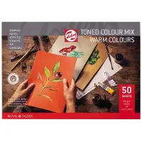 Talens Toned Paper-blokk Warm colour mix | 42 x 29,7 cm (A3), 180 g, 50 ark