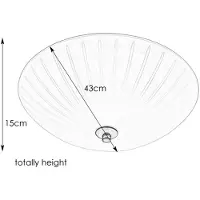 Markslöjd Glass-taklampe Cut, Ø 43 cm