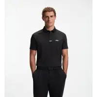 BOSS for man. 50570012 Black Paddytech polo shirt (3XL), Casual, Sport, Polyester, Short sleeve