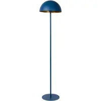 Lucide Gulvlampe Siemon av stål, Ø 35 cm, blå