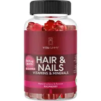 VitaYummy Hår & Negler Vitaminer 60 Gummies Bringebær