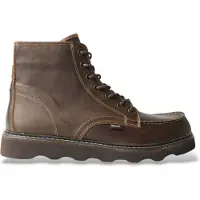 Blauer for man. F6NOLAN02 Dark brown Nolan leather ankle boots (41), Flat, Laces, Zip, Casual