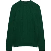 Superdry Cotton Cable Knit Crew Genser