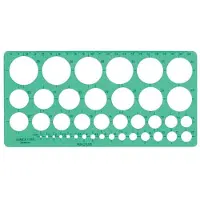 Linex Schablone 1.2 mm, Vanlig linjal