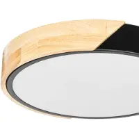 PRIOS LED-taklampe Lynorri, Ø 32 cm, svart, treimitasjon