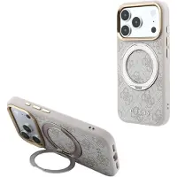 GUESS Ring Stand 360 4G Classic Logo MagSafe-etui til iPhone 18 Pro / 17 Pro – Rosa