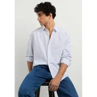 Pepe Jeans for man. PM3091470 Blue, white Robert shirt (L), Casual, Cotton, Long sleeve