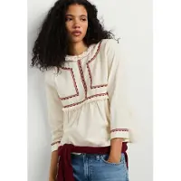 Pepe Jeans for woman. PL3051572 Graciela white blouse (S), Casual, Cotton, 3/4 Sleeve