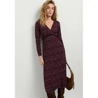 Pepe Jeans for woman. PL9537897 Jazelin burgundy dress (L), Casual, Maroon, Viscose, 3/4 Sleeve