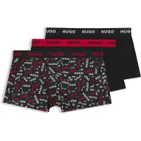 HUGO Design 10267989 Trunk Red Boxers 3 Enheter