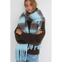 Gina Tricot - Soft chunky scarf - Skjerf og tørklær - Blå - ONESIZE - Dame