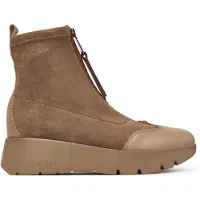 Hispanitas for woman. HI265104 Montana beige leather ankle boots (38), 3 to 5 cm, Zip, Casual, Taupe