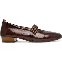Hispanitas for woman. HI265098 Oslo brown leather shoes (36), Flat, Buckle, Casual
