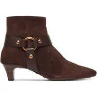 Hispanitas for woman. HI265057 Brown Vienna leather ankle boots (36), 1 to 3 cm, Zip, Casual
