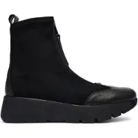 Hispanitas for woman. HI265104 Black Montana leather ankle boots (39), 3 to 5 cm, Zip, Casual