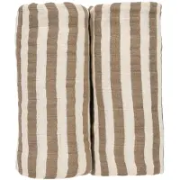 Meyco Baby Fat Stripe 120x120 Cm Musselin 2 Enheter