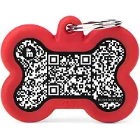 My Family Hushtag Plus Qr Code Bone Kjæledyrmerke