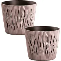 Wellhome Sandy Round Blomsterpotte 12x12x11.1cm 2 Enheter