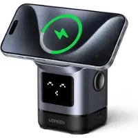 UGREEN Uno W709 2-i-1 trådløs ladestasjon / Qi2-lader 15 W for iPhone og øretelefoner