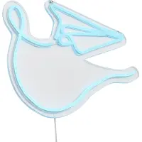QAZQA Neon vegglampe blå inkl. LED - Paperplane