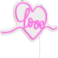 QAZQA Neon vegglampe rosa inkl. LED - Love