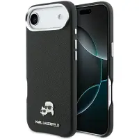 Karl Lagerfeld Karl & Choupette Head Pins Saffiano MagSafe-etui for iPhone Air - Svart