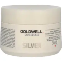 Goldwell Dualsenses Silver 60 Sec hårbehandlingskrem for grått hår 200 ml (for kvinner)