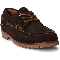 Ralph Lauren for man. 812P15866001 Ranger nautical suede shoe in brown (40), Leather, Flat, None, Casual