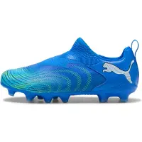 Puma FUTURE 9 MATCH FG/AG Laceless Football Boots Youth, Shoes, Ultra Blue/White/Luminous Blue, 38.5
