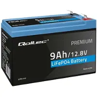 Qoltec - UPS-batteri - 12.8V, BMS - litium-jernfosfat - 9 Ah - 115.2 Wh