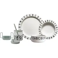 Design Letters Spisesett - Eat &amp; Learn Starter Sett - Green/Whit - - OneSize - Spisesett