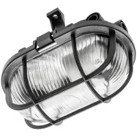 GTV Tak-/industrilampe kanalarmatur SANGUESA KAY E27 maks.40W AC220-240V IP44 ABS/glass svart OS-KAY060-10