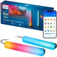 Philips Smart Lighting PHI Bar Gradient lysbarer 30 cm RGBIC, 2-pk, svart