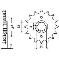 Sifam 12024cz12 Fremre Tannhjul