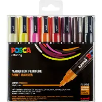Posca Pc5m Mellomspiss Varme Farger 8 Stk (401670) Tusjpenn
