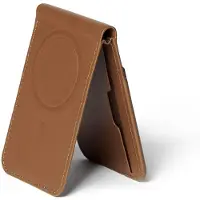 Mujjo Magsafe Leather Wallet Stand - Tan