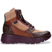 Hispanitas for woman. CHI265117 Montana brown leather ankle boots (38), Flat, Laces