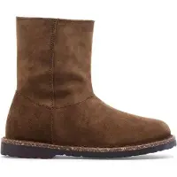 Birkenstock Uppsala Zip Shearling Suede Leather Narrow Booties
