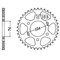 Sifam Kawasaki Z 650 79-81 B Rayons 530 Bakre Tannhjul